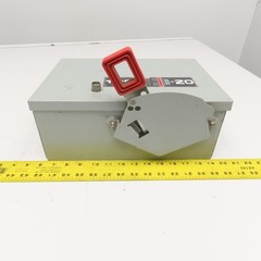 General Electric TH3361J 30A 600VAC 250VDC 3 Pole Fused Safety Disconnect Switch