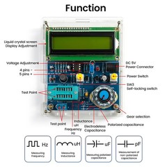 LCD Digital Screen Capacitance Inductance Frequency Measurement Tester DIY Kit