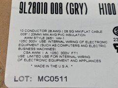 10FT Beldon – FLAT RIBBON CABLE 9L28010-008 – 10 Conductors 28AWG 300VAC