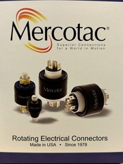 Made in USA MERCOTAC 630 Rotary Electric Connector, 2 Conductors, 30 Amp, 250VAC