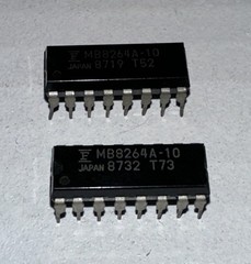 (6pc) MB8264A-10 FUJITSU 64K X 1 DRAM VINTAGE 1987 16-PIN DIP COLLECTIBLE