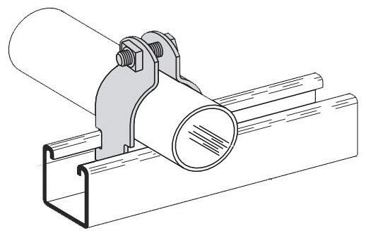 B-Line B2015ALW/SS6, 3″, Aluminum, Rigid Strut Strap W/ Stainless Hardware, 1 pc