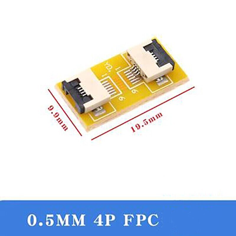 (1) 4 Pin FPC FFC Flexible Flat Cable Extension Board 1mm Pitch Connector