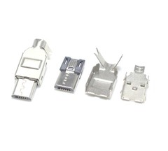 Nickel Plated USB 2.0 Connectors DIY Solder