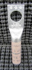 BURNDY YA3CTC38 AWG#3 3/8″ 1-HOLE LONG BARREL LUG – LOT OF 4 / NEW IN PACKAGE