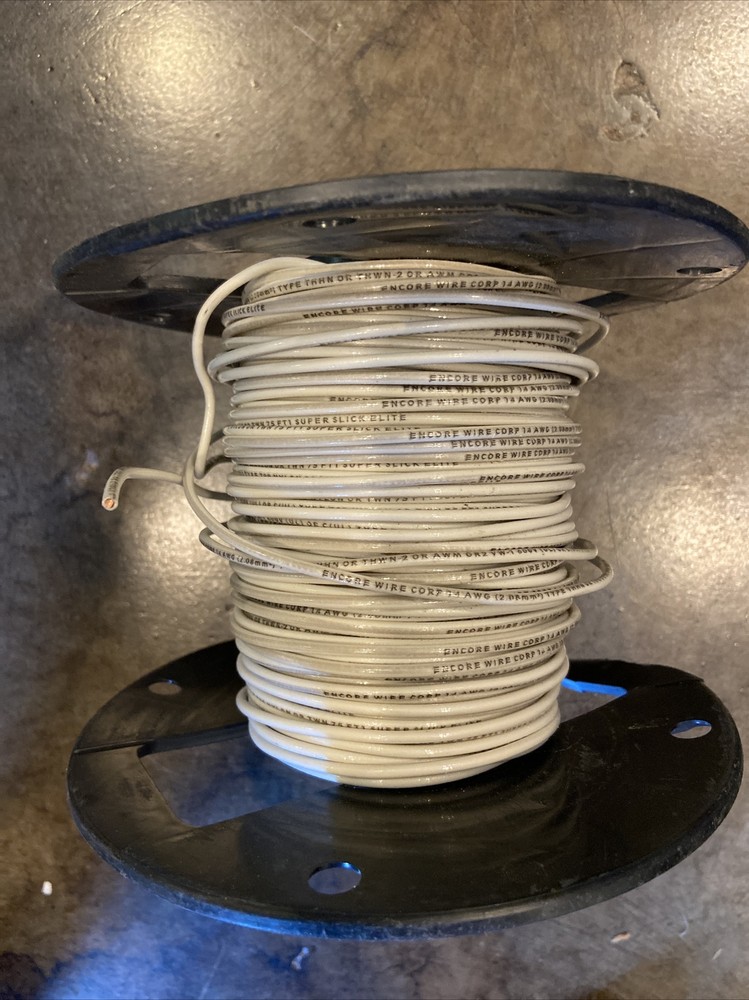 White Vinylon 14 AWG THHN Or THWN GR2 VW-1 600V Approx 30ft