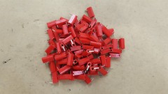 100 PCS. 2 PRONG RED HERMAN H. SMITH INC. JACKS