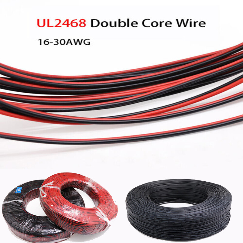 UL2468 16AWG to 30AWG 2 Core Electronic Wire Cable PVC Insulation 300V 80℃