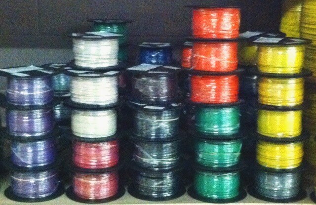 500 FT TFFN/TEWN WIRE. 18AWG STRANDED BC 600 VOLT. MADE IN USA. 7 COLORS AVAIL