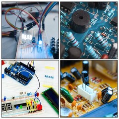 Electronics Component Set with LED Diodes, Resistors, and Capacitors Included