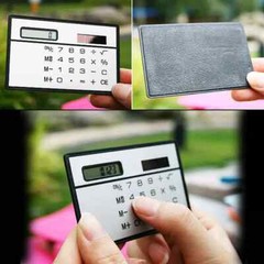 2PCS 8-Digits Ultra Thin Mini Slim Credit Card Solar Power Pocket Calculator YL