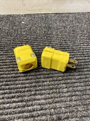 LOT OF 2 HUBBELL HBL5865VY HBL VALISE SERIES STRAIGHT BLADE PLUG, NEW #291261