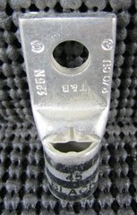 T & B 54160 600V/35KV AWG 2/0 BLACK 45 1-HOLE BARREL LUG – LOT OF 4 / NEW NO BOX