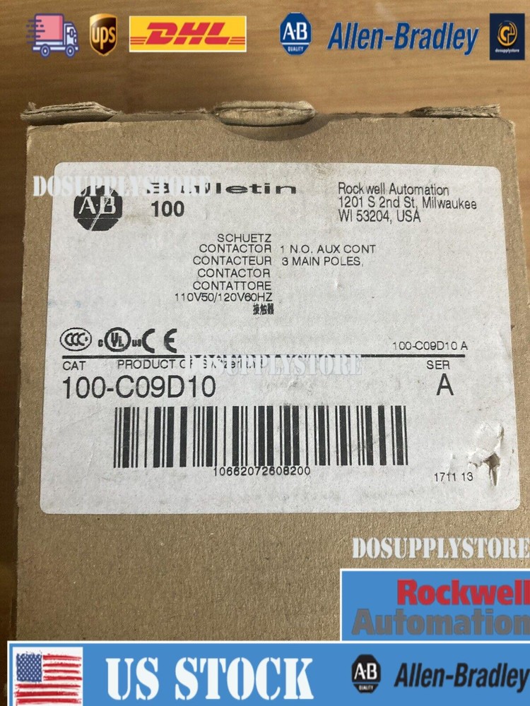 ALLEN-BRADLEY 100-C09D10 IEC CONTACTOR 9 AMP 120VAC NEW IN BOX