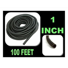 American Terminal New 100′ Feet 1 Black Split Loom Wire Flexible Tubing Wire