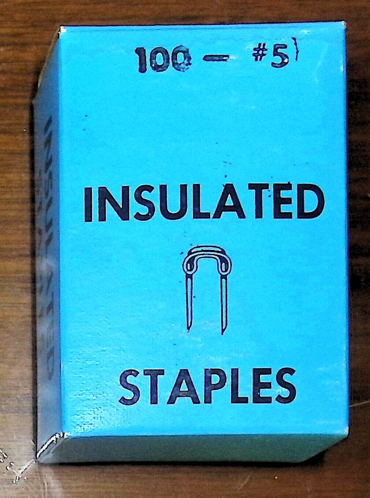 100 Cross Insulated Cppered #5 Chisle Point Staples 5/8″ x 1/4″ electrical wire