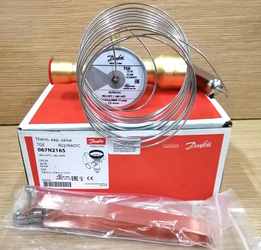 1PC- Danfoss 067N2165 Thermostatic expansion valve, TGE, R22/R407C- Brand New
