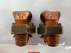 (Lot of 2) Panduit SBC2 Copper Lug Split Bolt Connector 600V, R-2-6, T-2-14, STR