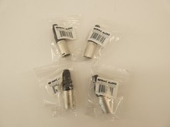 *Lot of 4* Seismic Audio SAPT247 4-Pin XLR Male Connector Nickel Plated – NEW…