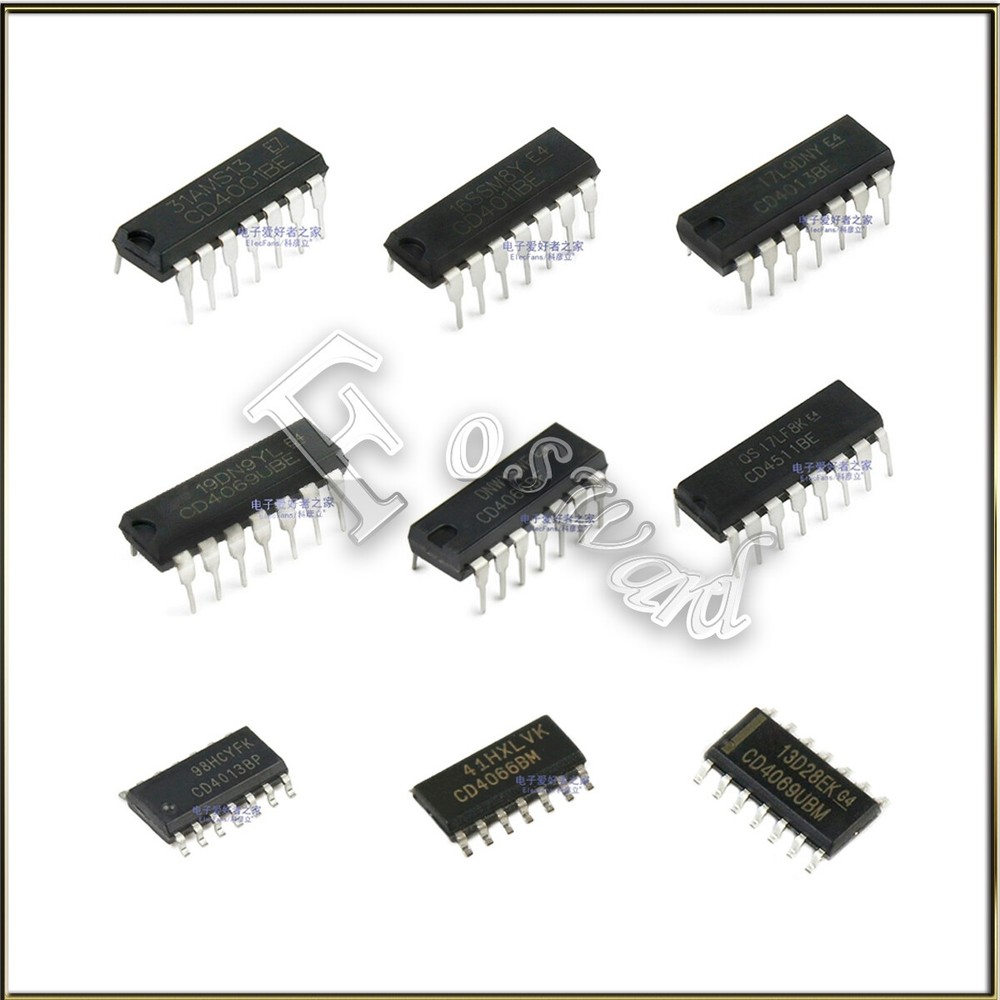 LOGIC CHIP CD4011 CD4013 CD4066 CD4051 CD4060 CD4001 CD4093 19 VALUES IC CHIPS