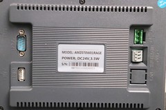 7” Touch Screen Operator Panel Model AMZ070W01RAGE 24VDC 3.5W Dimensions 203x149x38mm