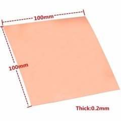 1pcs 99.9% Pure Copper Cu Metal Sheet Foil Copper Plate 0.2*100*100mm YL