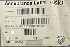 PIN-HR040, OSI High Speed Silicon Photodiodes with 100Mbps to 622Mbps