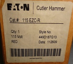 Cutler Hammer 115 EZC-R Red Pilot Lite 115V 449D187G13 Eaton 115EZCR NEW