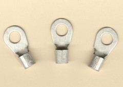 20 Bare Ring Lug Brazed Barrel Terminal Connector #6 Wire Gauge 5/16″ Stud USA