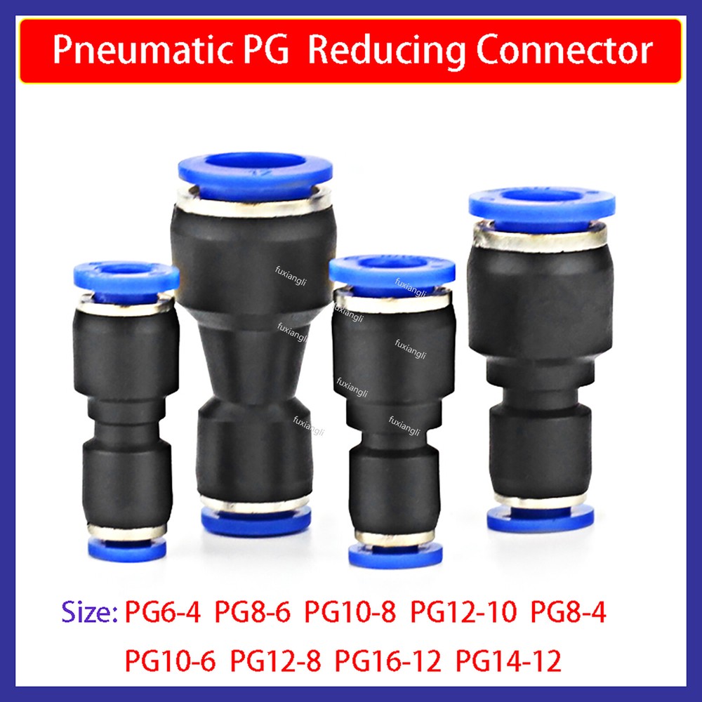 Pneumatic Push in Reducing Connectors,Metric Push Fit Reducers Full Range 4-16mm