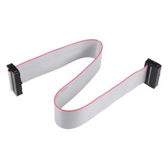 5 Pack Long 30CM 2.54MM Flat Ribbon Cable IDC 20 Pin Connector