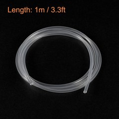 Transparent silicone tubes, 1.6mm ID 3.2mm OD 0.8mm wall 3.3 feet, silicone tube