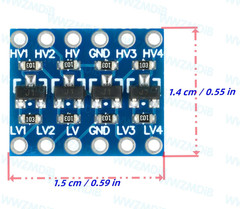 12pcs 4-Channel Logic Level Shifter Module 3.3V to 5V Bidirectional NEW