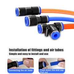 Pneumatic Manifold Union Push In Fitting Air Push Quick Connectors Tube 4-12mm