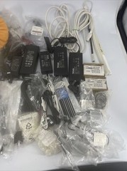 HUGE LOT Electrical Lighting Components Wires Strip Lights AC/DC Adaptors ECT
