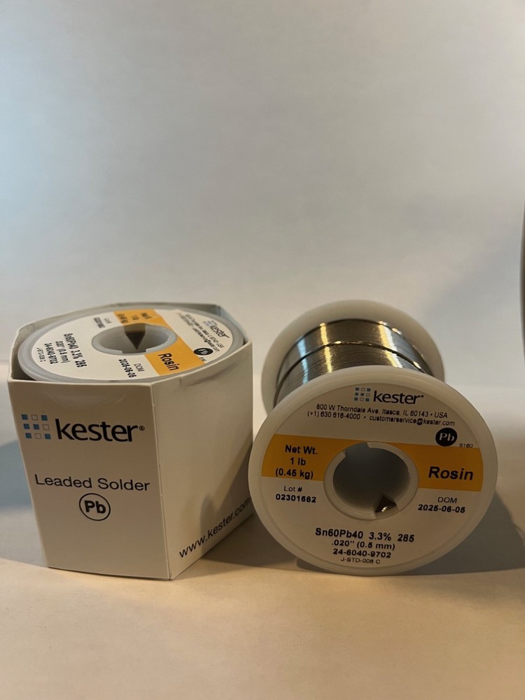 Kester 24-6040-9702, .020″ Solder Wire, 60/40 SnPb RMA 285 Flux, 1lb Spool, USA