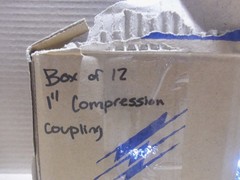 NEW Topaz Box of 12 1″ Compression Coupling Connector Straight AK