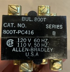 800T-PC416 Allen Bradley Cluster Pilot Light NIB 120V Series B
