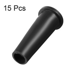 15Pcs 6mm Inner Dia PVC Strain Relief Cord Boot Protector Cable Sleeve Black