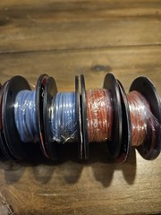 Lot of 12 THLY 24 & 26 AWG Tinned Copper Wire Dif Colors Green White Red Blue