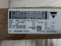 VISHAY CAP FILM 2.2UF 20% 800VDC RADIAL Polypropylene (PP), Metallized Radial