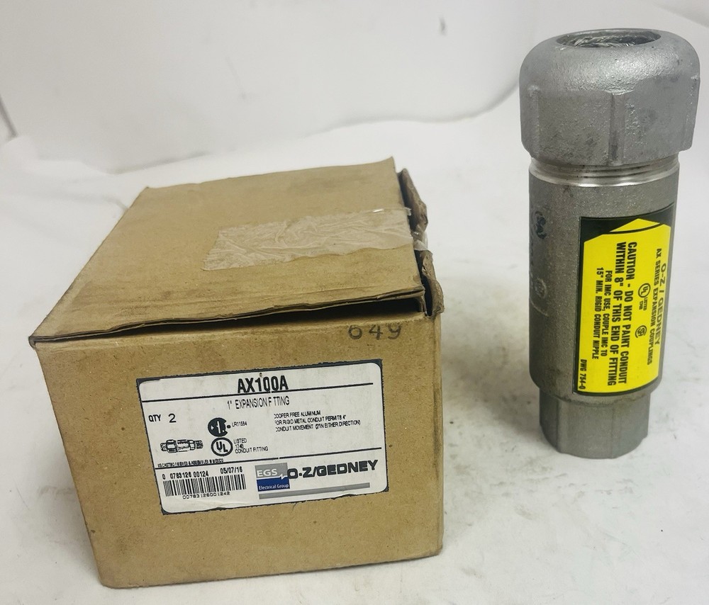 EMERSON OZ GEDNEY NO. AX100A 1 IN EXP FTG ALUM