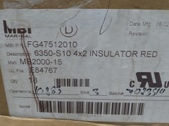 LOT OF 15 MBI FG47512010 MB2000-15 6350-S10 4 X 2 ELECTRICAL GLASTIC STANDOFF IN