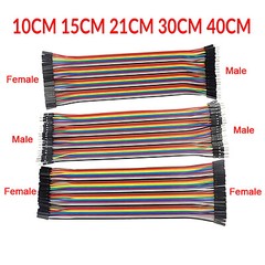 40PCS DUPONT JUMP WIRE M-F M-M F-F JUMPER BREADBOARD CABLE LEAD RIBBON 10CM-40CM
