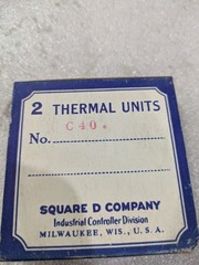 Square D C40 Thermal Overload Relay Heater Element Industrial Electrical 2/order