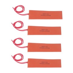 4 Pcs Silicone Rubber Heating Pad Flexible Silicone Heater Mat Rubber Heating