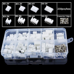 230PCS XH2.54mm Connector Assortment 2P/3P/4P/5P with 150 Terminals
