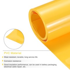Battery Wrap Heat Shrink Tubing 35mm Dia 55mm Flat 8 Feet Yellow