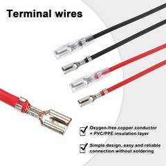 30Pcs Female Spade Crimp Terminal 2.8mm 10cm Wires