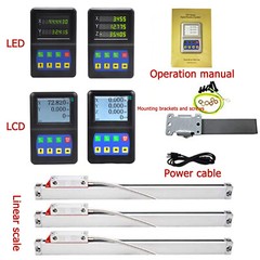 2/3 Axis DRO Digital Readout Display 2/3pcs Linear Scale Optical Glass Scale Kit